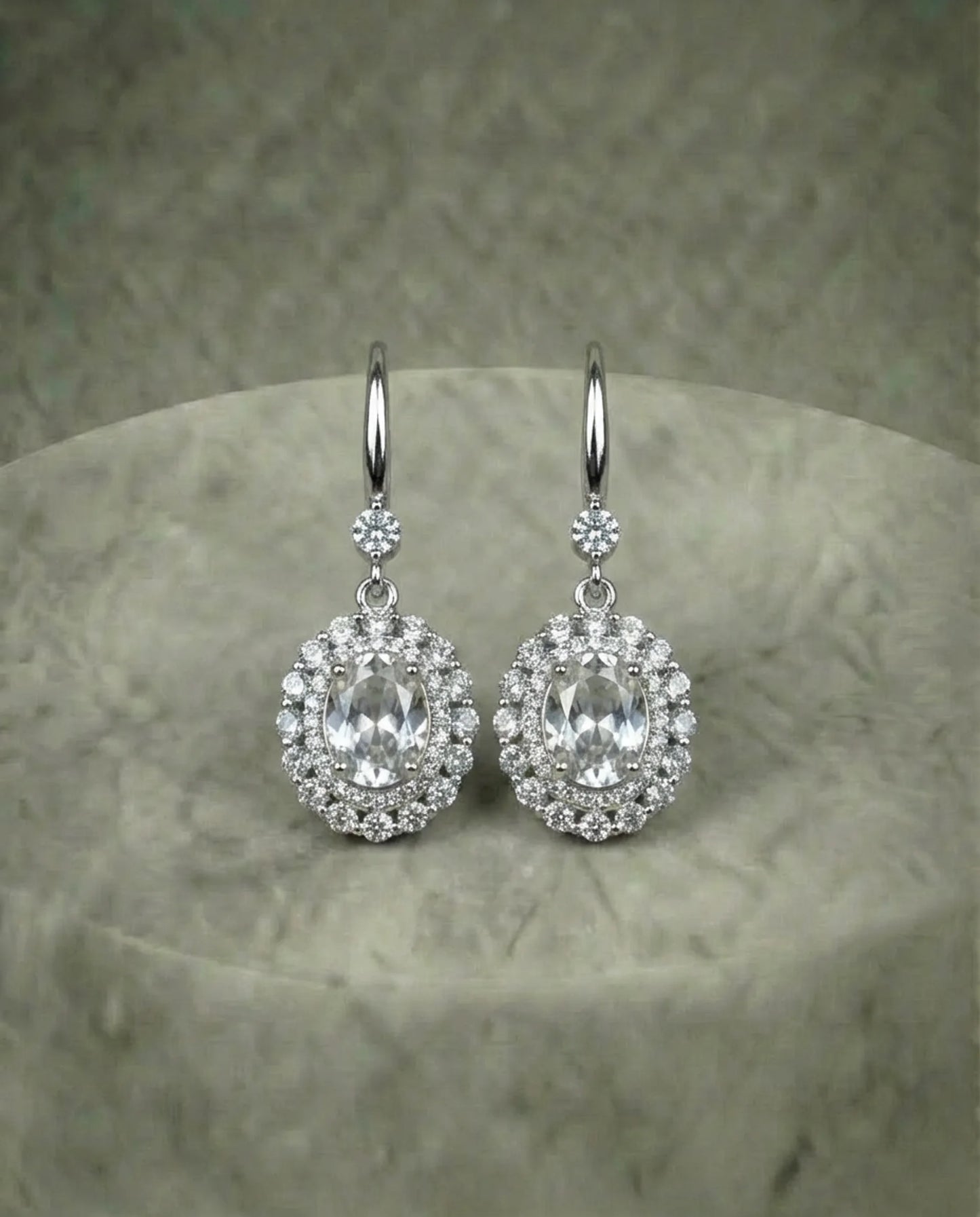 Natural Peridot Amethyst Earrings