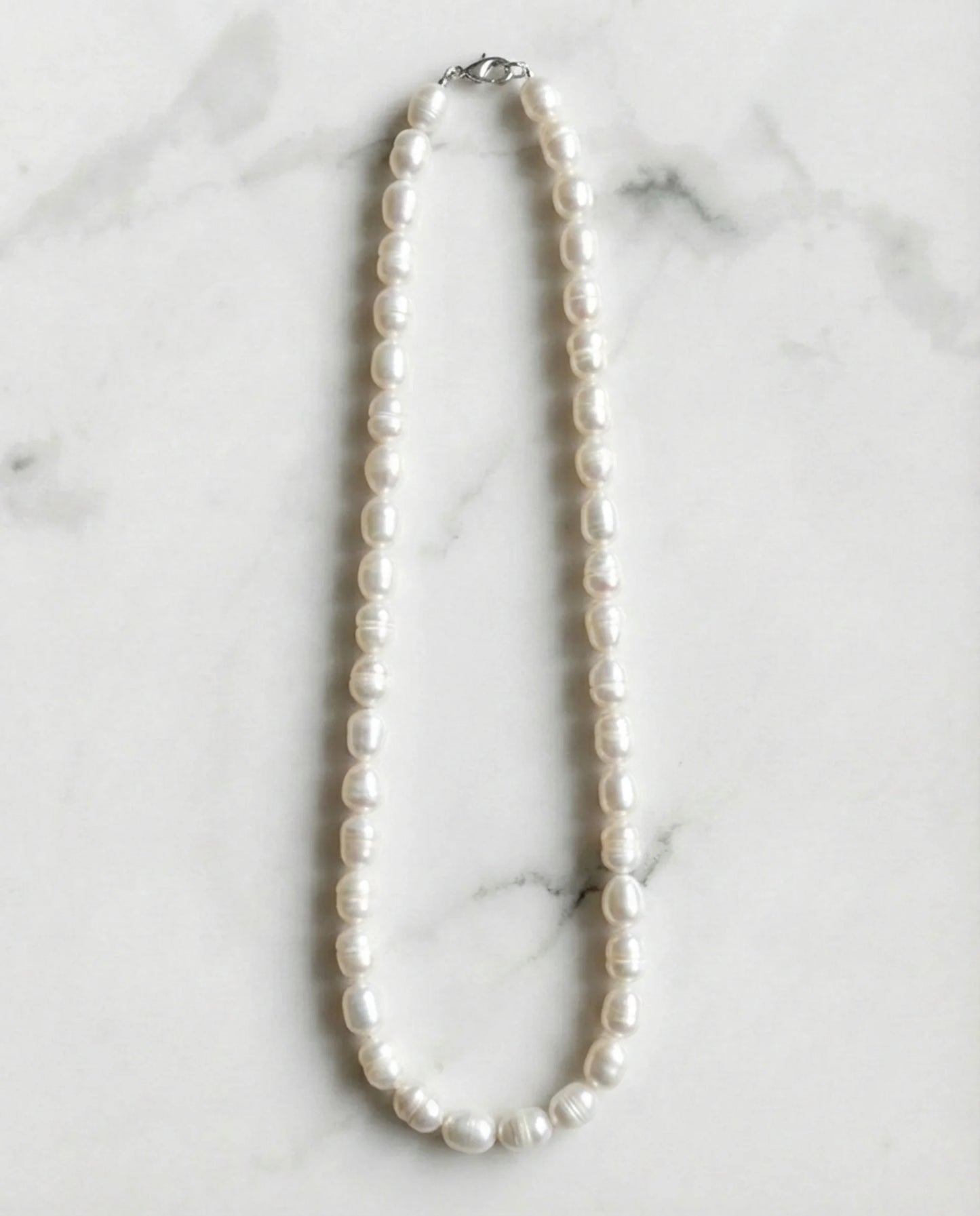 Real Ivory valkoinen helmikaulakoru riipuksella