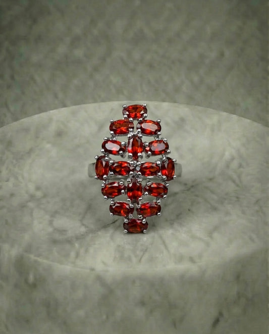 Natural Garnet composed Ring