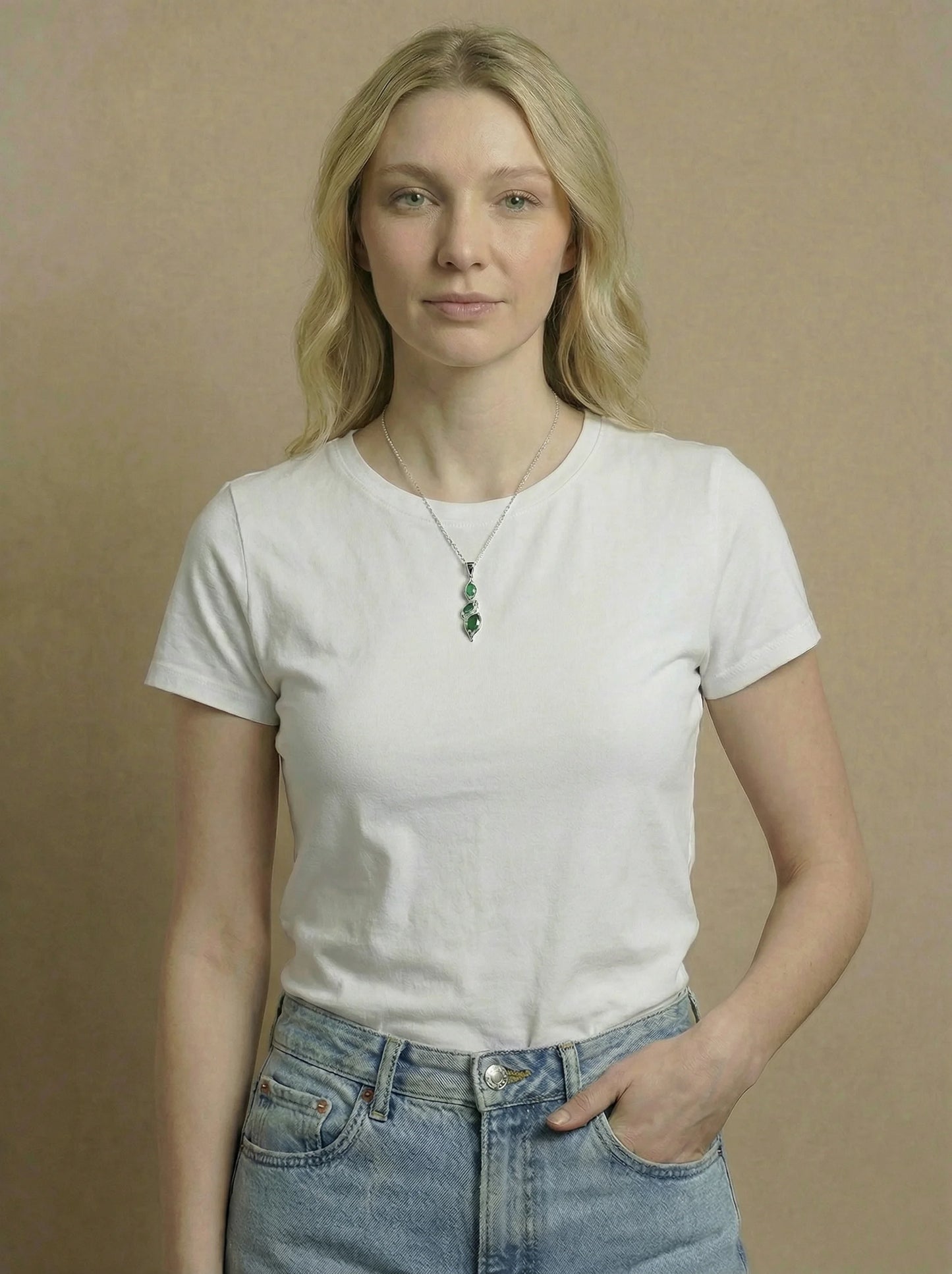 lavet Emerald Trilogy halskæde