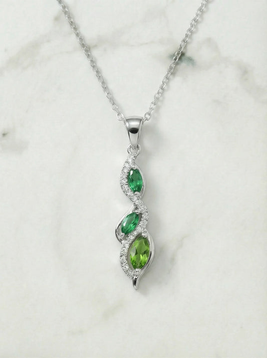 made Emerald Trilogy  Necklace