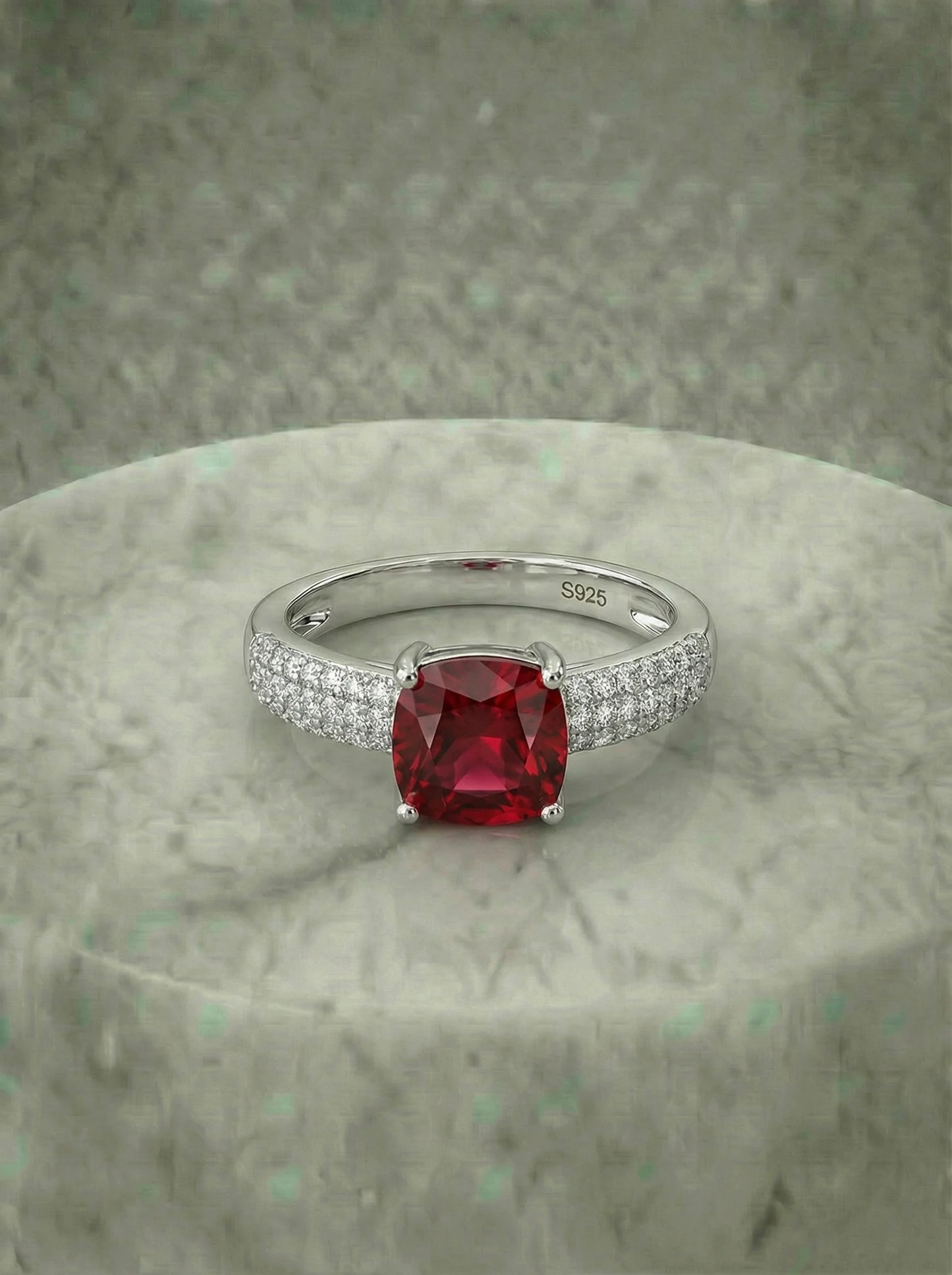 Ruby Solitaire Ring