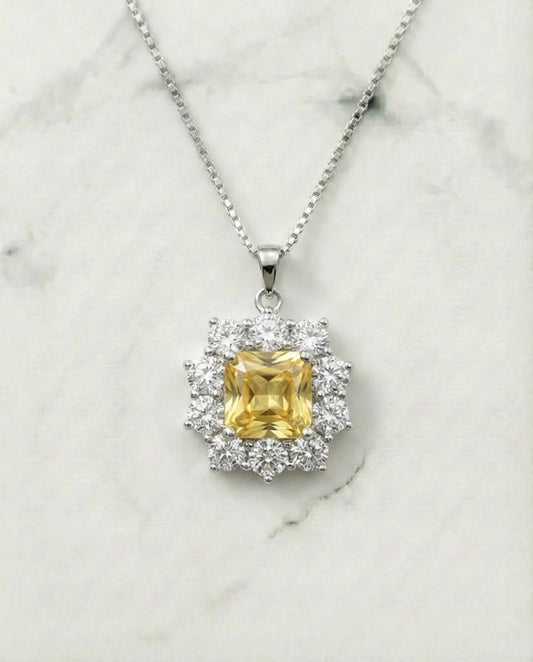 Real Lemon Topaz Necklace