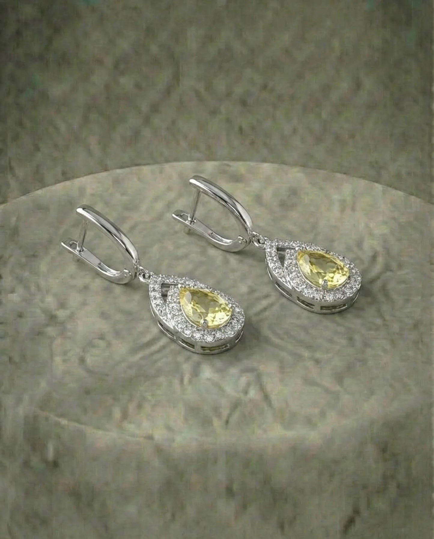 Real Light Lemon Topaz Earring