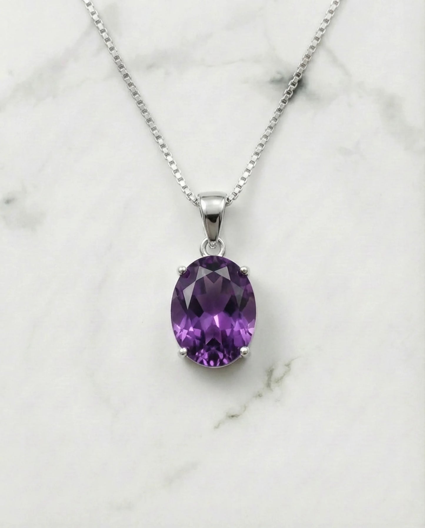 Ekte ametyst halskjede