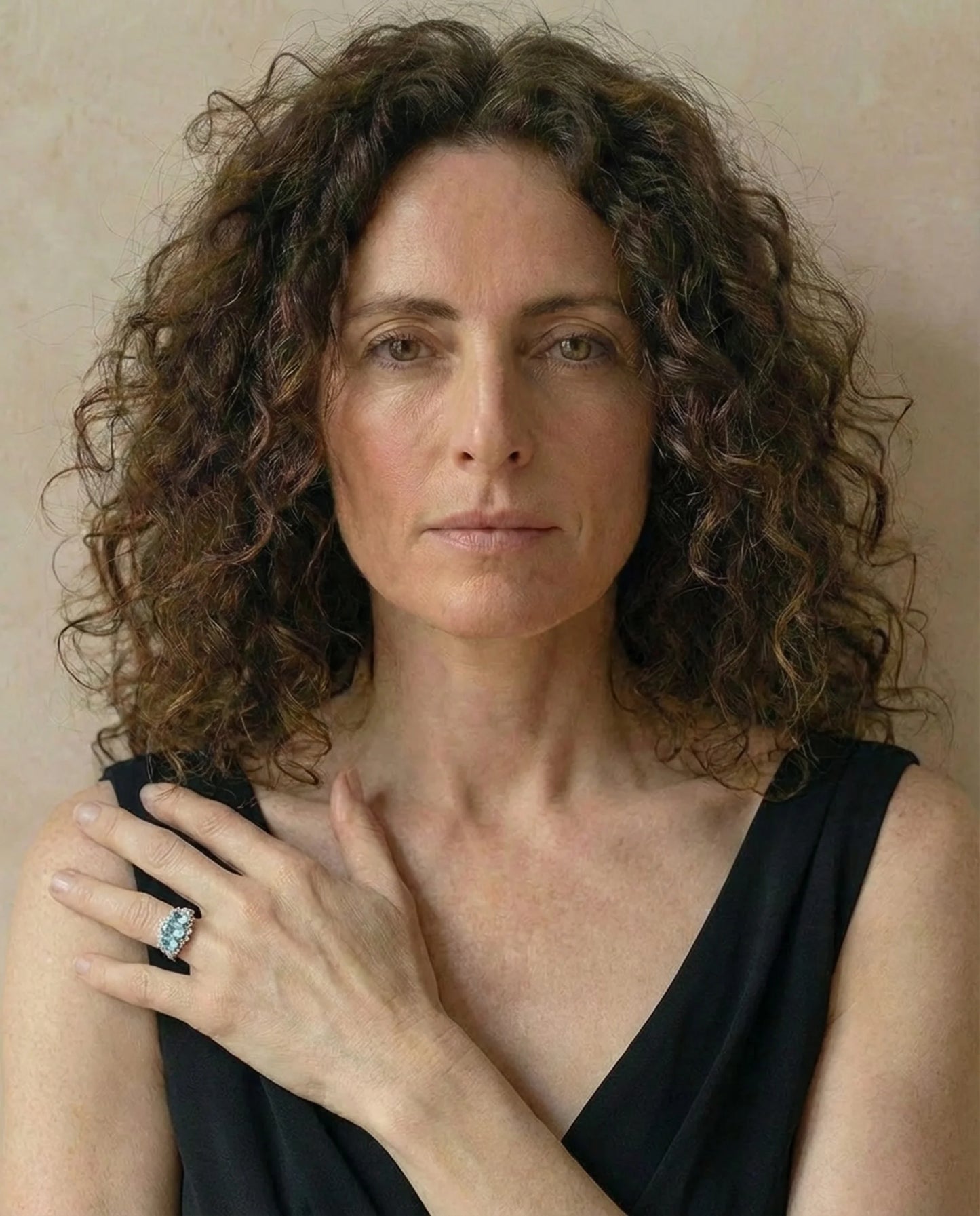 Real Topaz three stone Diamond Ring