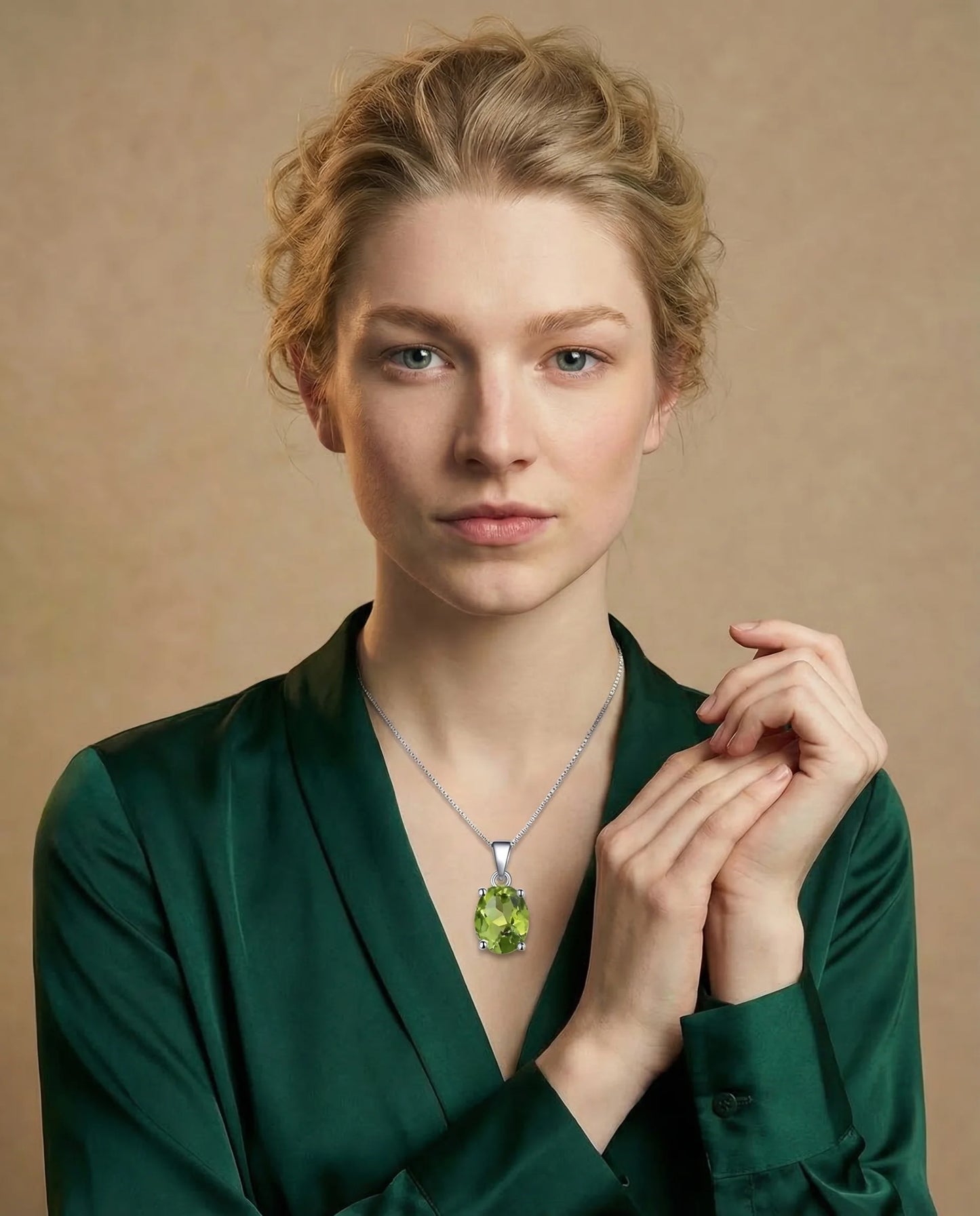 Ekte naturlig Peridot-anheng