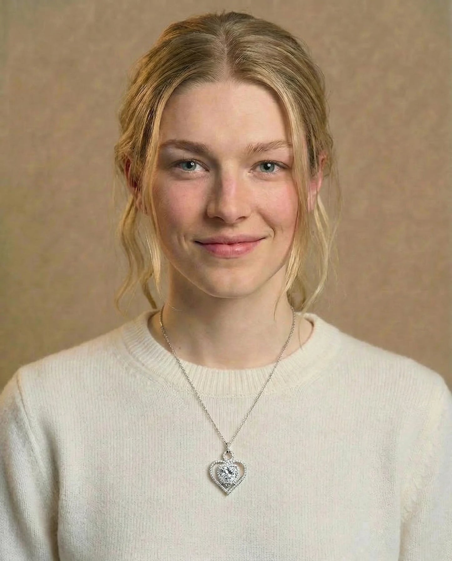 Simulated Diamond Heart Necklace