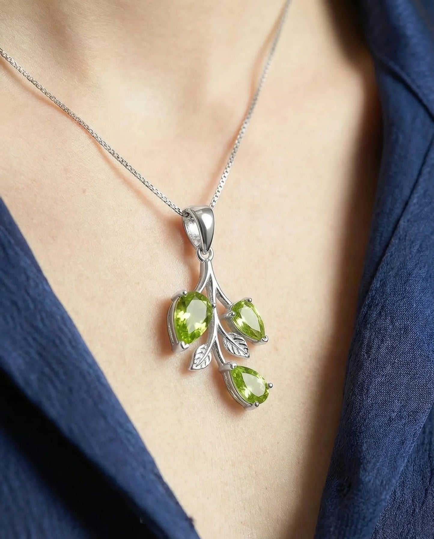 Real Peridot Stone Pendant