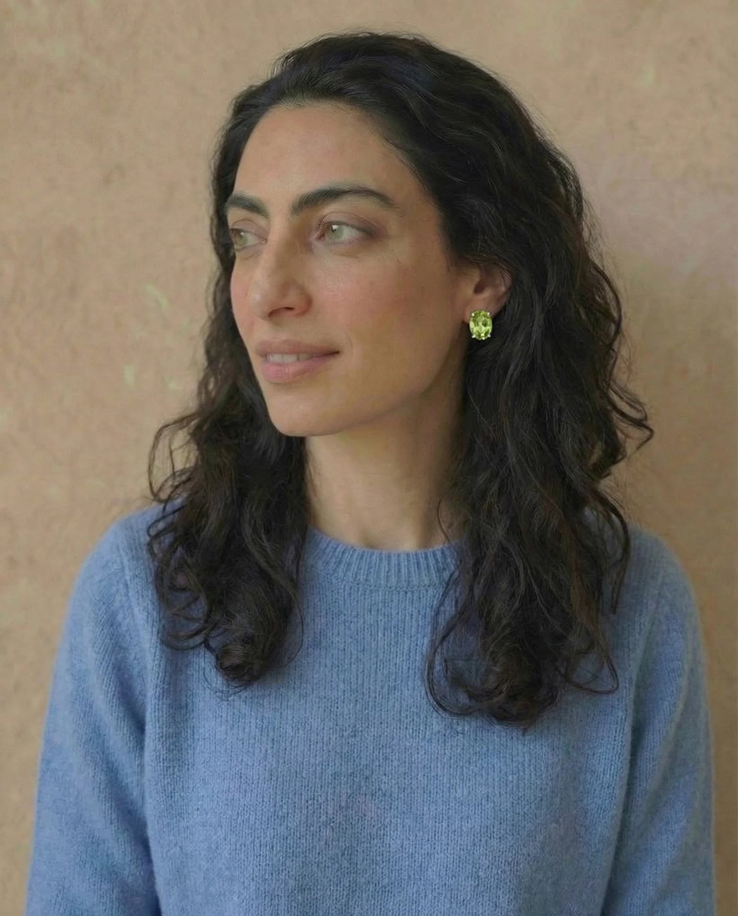 Naturlige Peridot øreringe