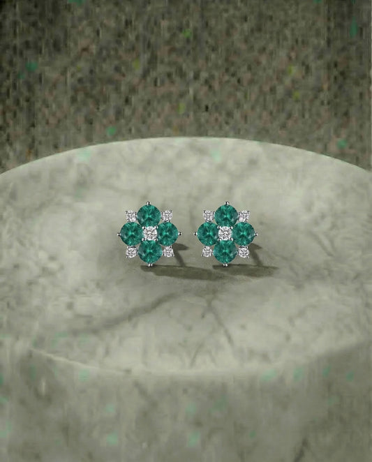 Smaragdgroene bloemoorbel gemaakt