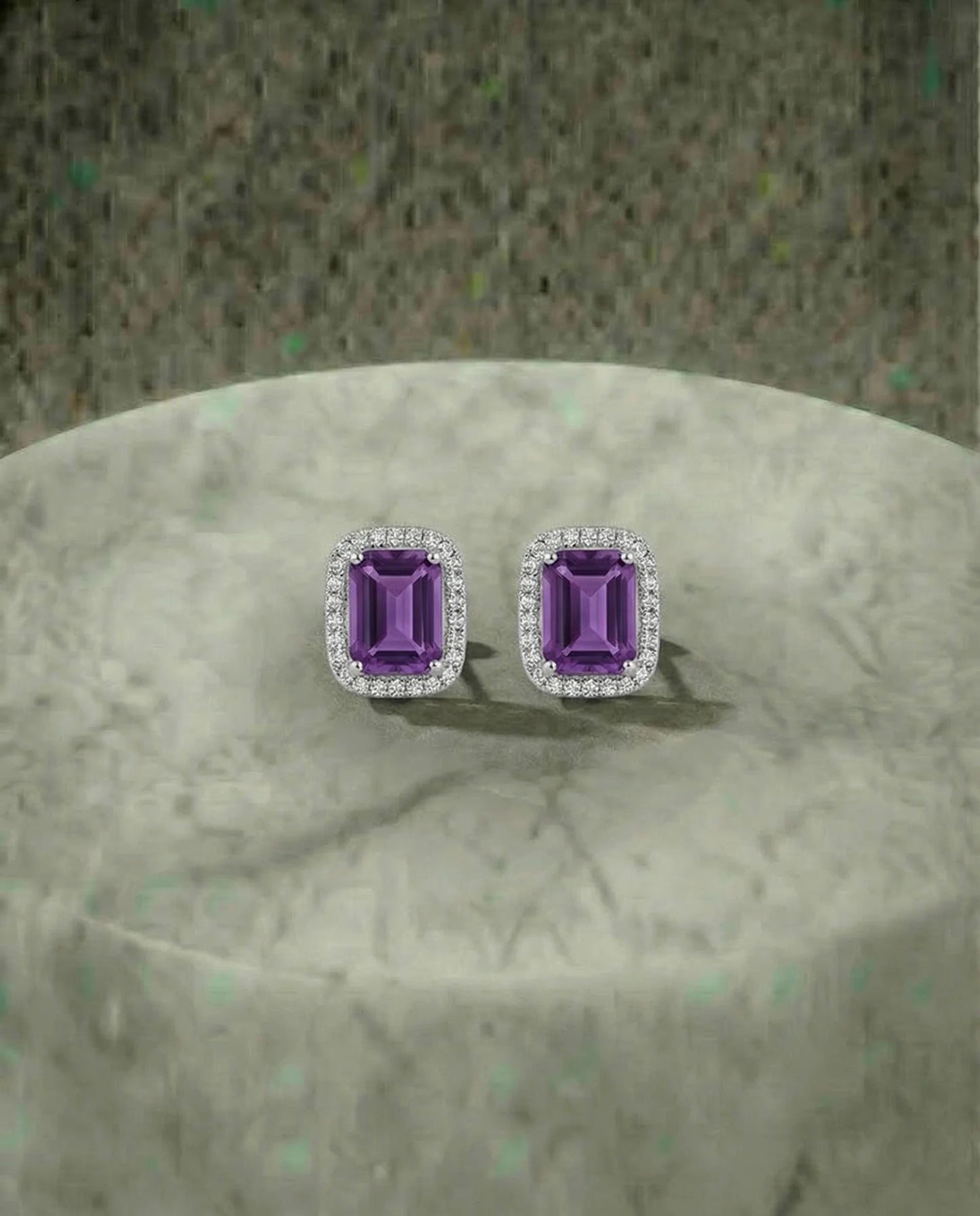 Real Amethyst Elegant Earrings