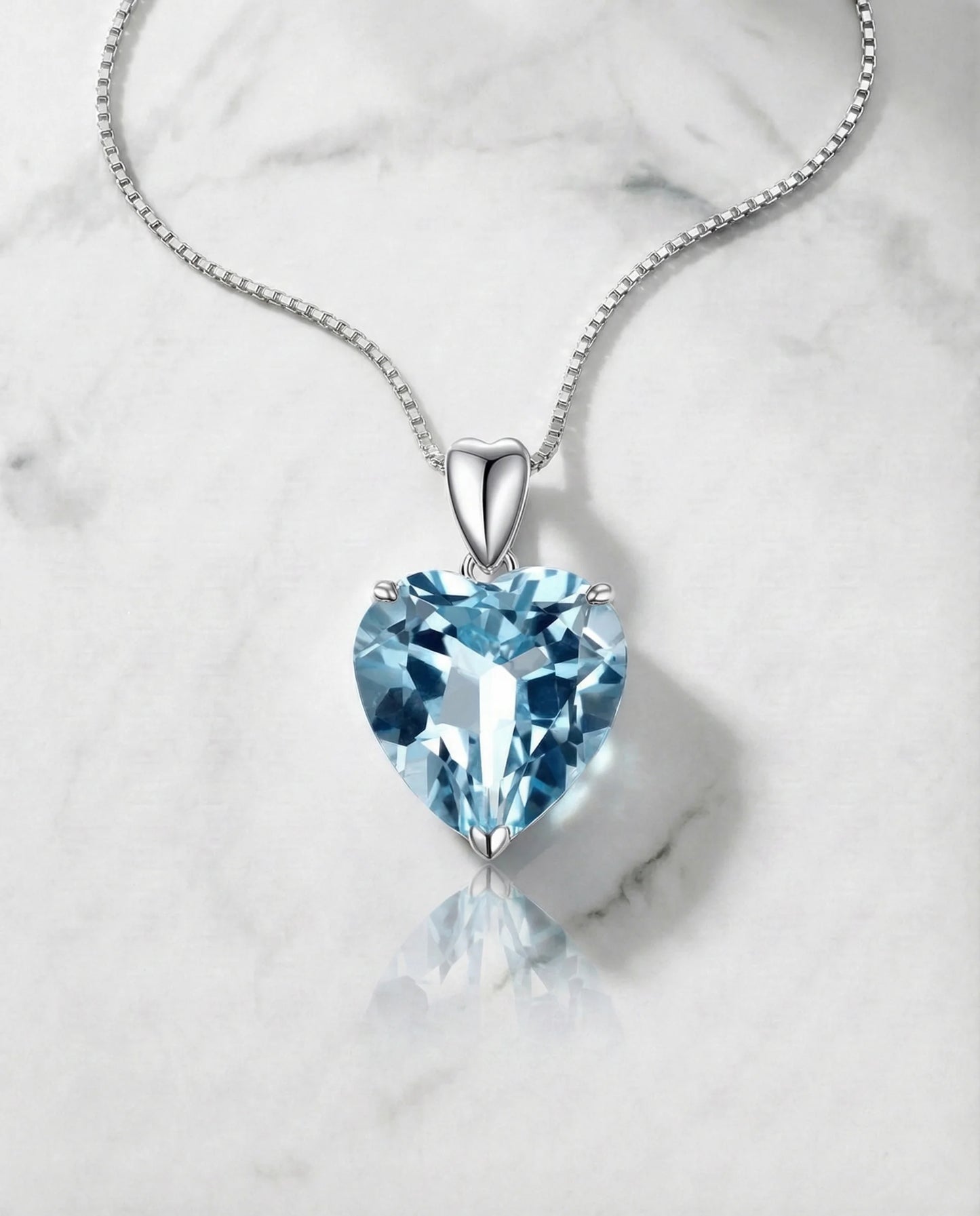 Natural Topaz heart shaped necklace