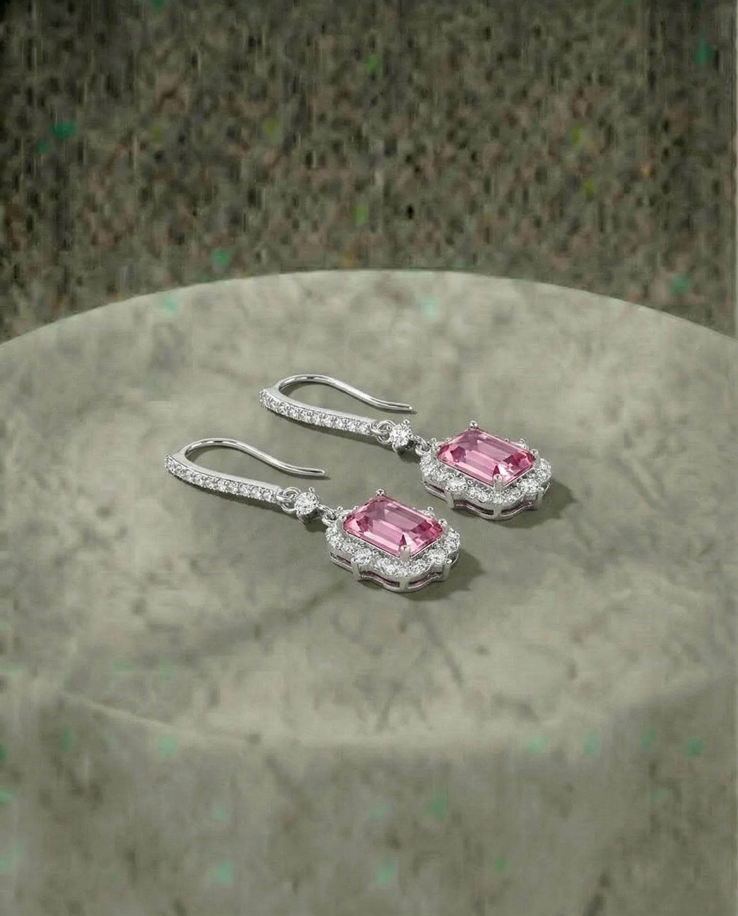 Pink Morganite diamant øreringe