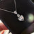 Collier de diamants simulés taille cœur