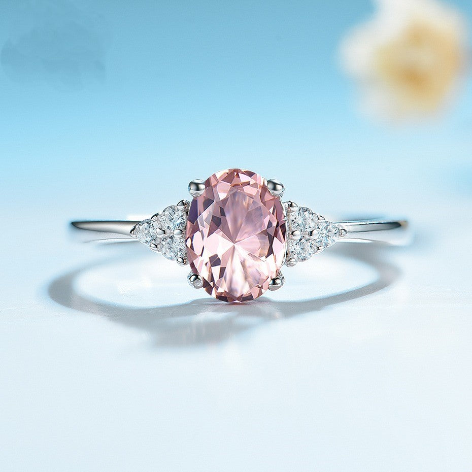 Roze gemaakt Morganite ring