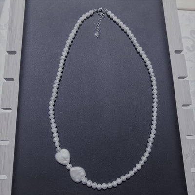Real white pearl necklace for Girls