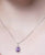 Natürliche Amethyst-Diamant-Halskette