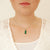 Simulated Emerald Necklace Long
