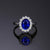 Blauer Saphir-Diamantring