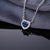 Blue Sapphire Heart Necklace