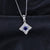 Blaue Halskette aus Saphir und Diamant