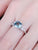 Диамантен пръстен от син топаз
