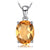 Citrine Necklace: Yellow Gemstone Pendant Necklace with Real Natural Citrine