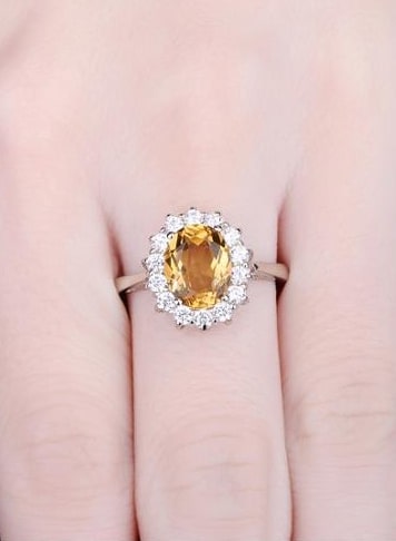 Citrine Ring: Sterling Silver Citrine Ring