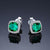 Cushion Cut Emerald Earrings