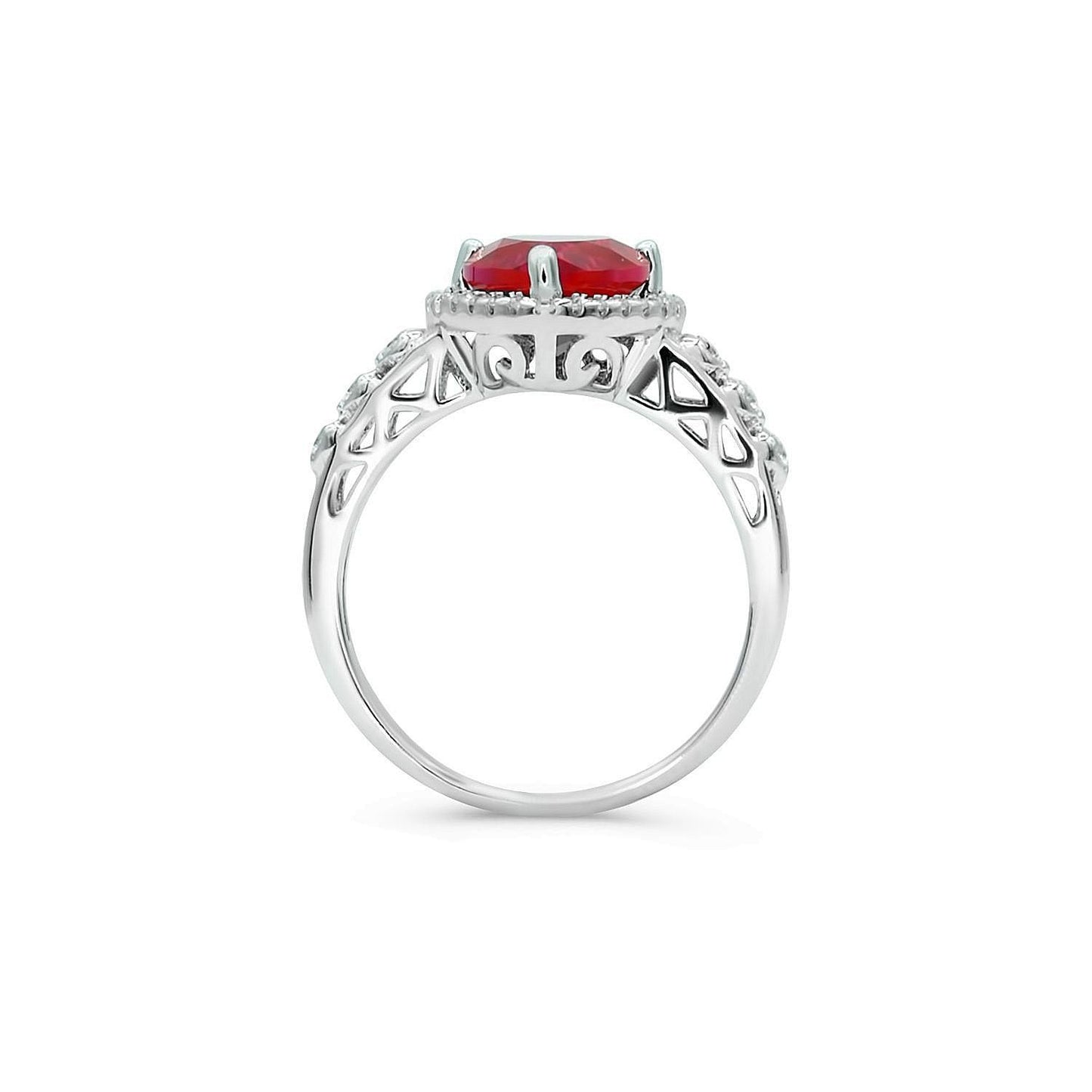 Real Ruby Heart Ring