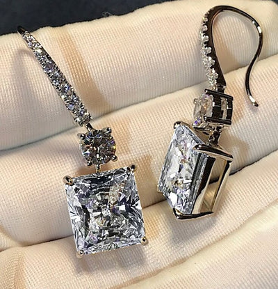 Princess Cut Simulated Diamond Earrings