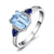 Blauer Topas Ring mit Saphiren