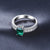 Smaragdschliff Smaragdring mit Diamanten