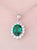 Smaragd Diamant Anhänger Halskette