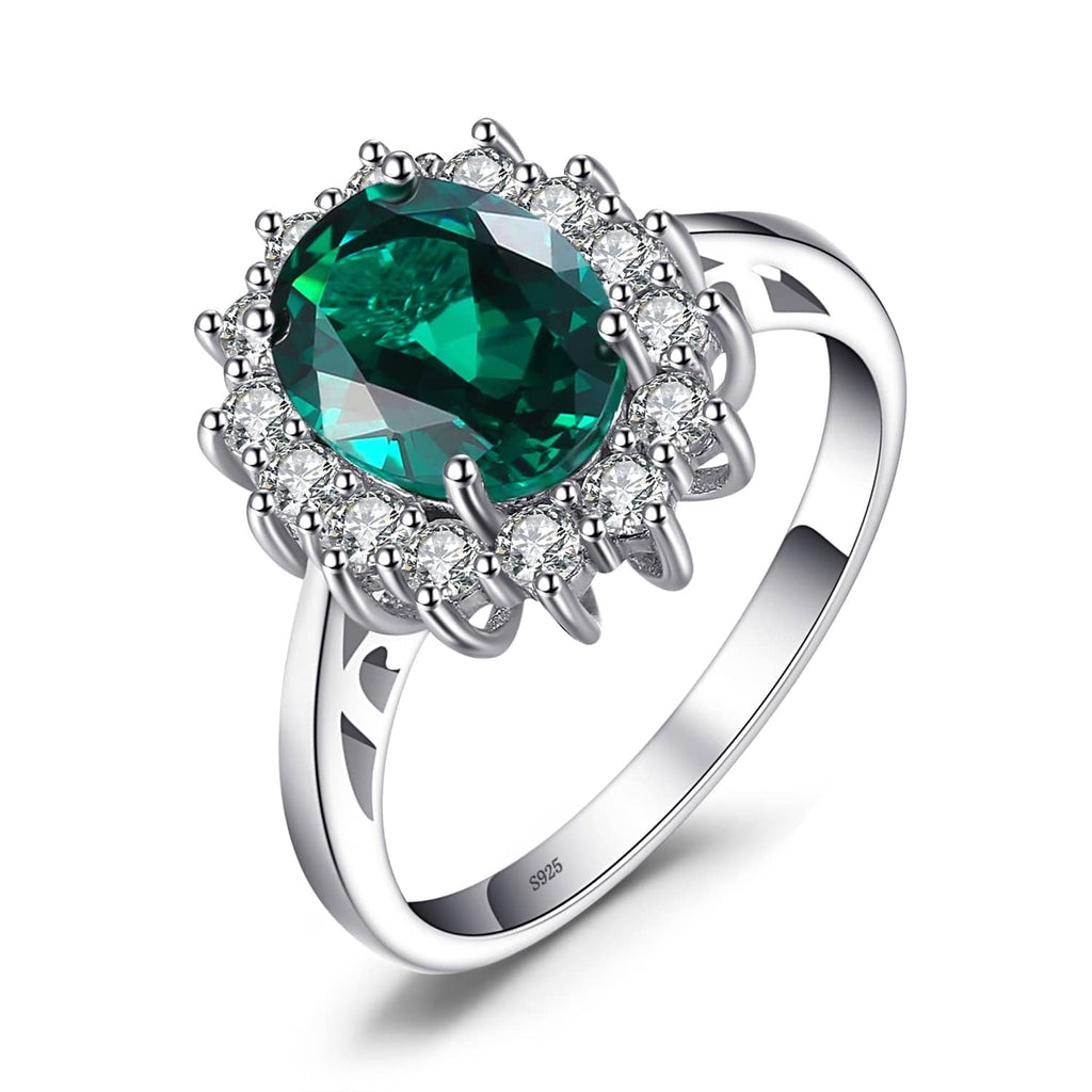 Dainty Emerald Engagement Ring with Needle Baguette Diamonds – ARTEMER