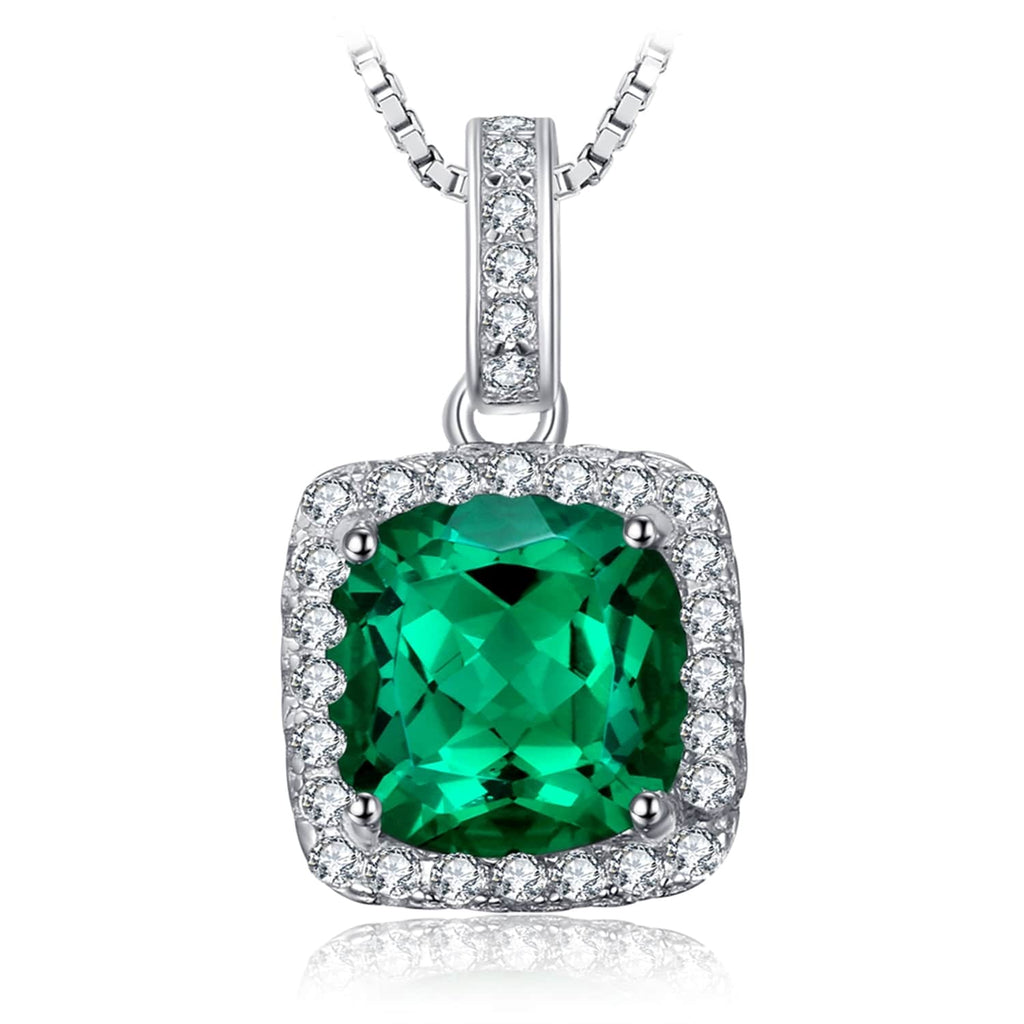 Buy Estele Rhodium Plated CZ Square Designer Emerald Choker Necklace Set  for Women online