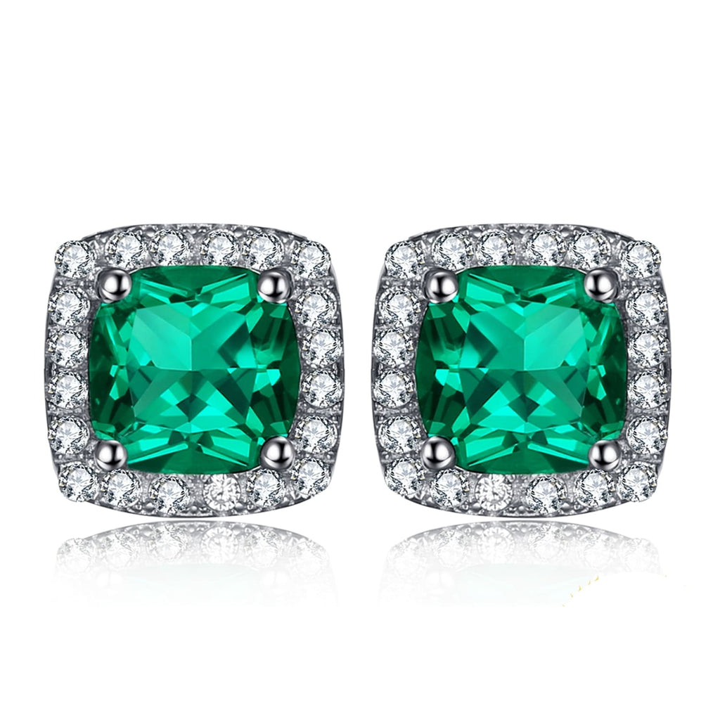 Smaragd- og diamantøreringe