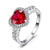 Hjerteformet Ruby Ring