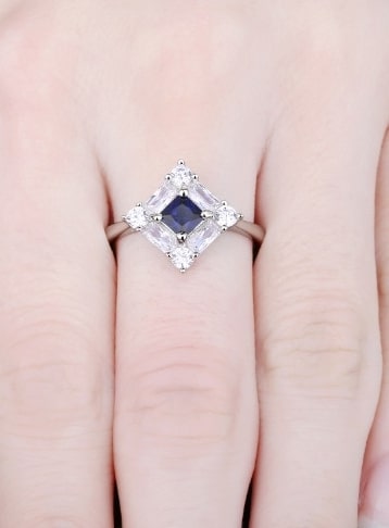 Created Sapphire Ring