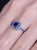 Blå Safir Solitaire Ring