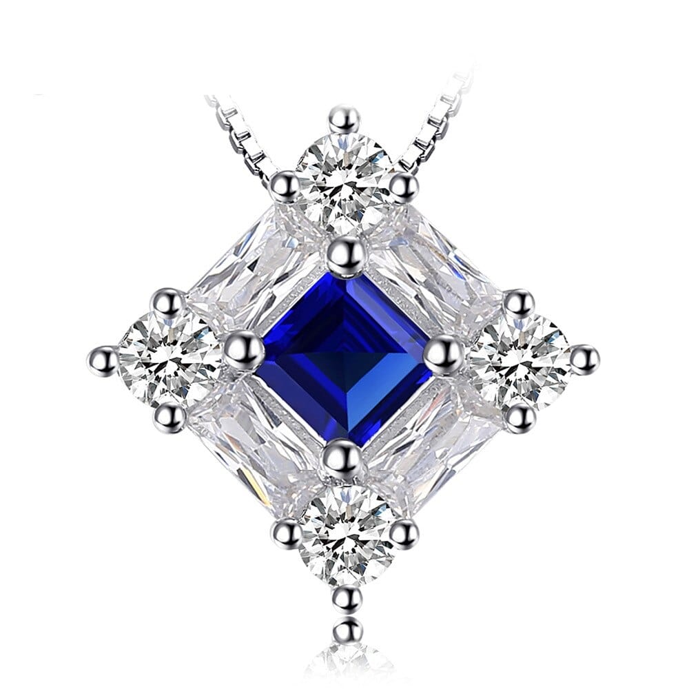 Sapphire and Diamond Necklace: UK & Worldwide Free Shipping