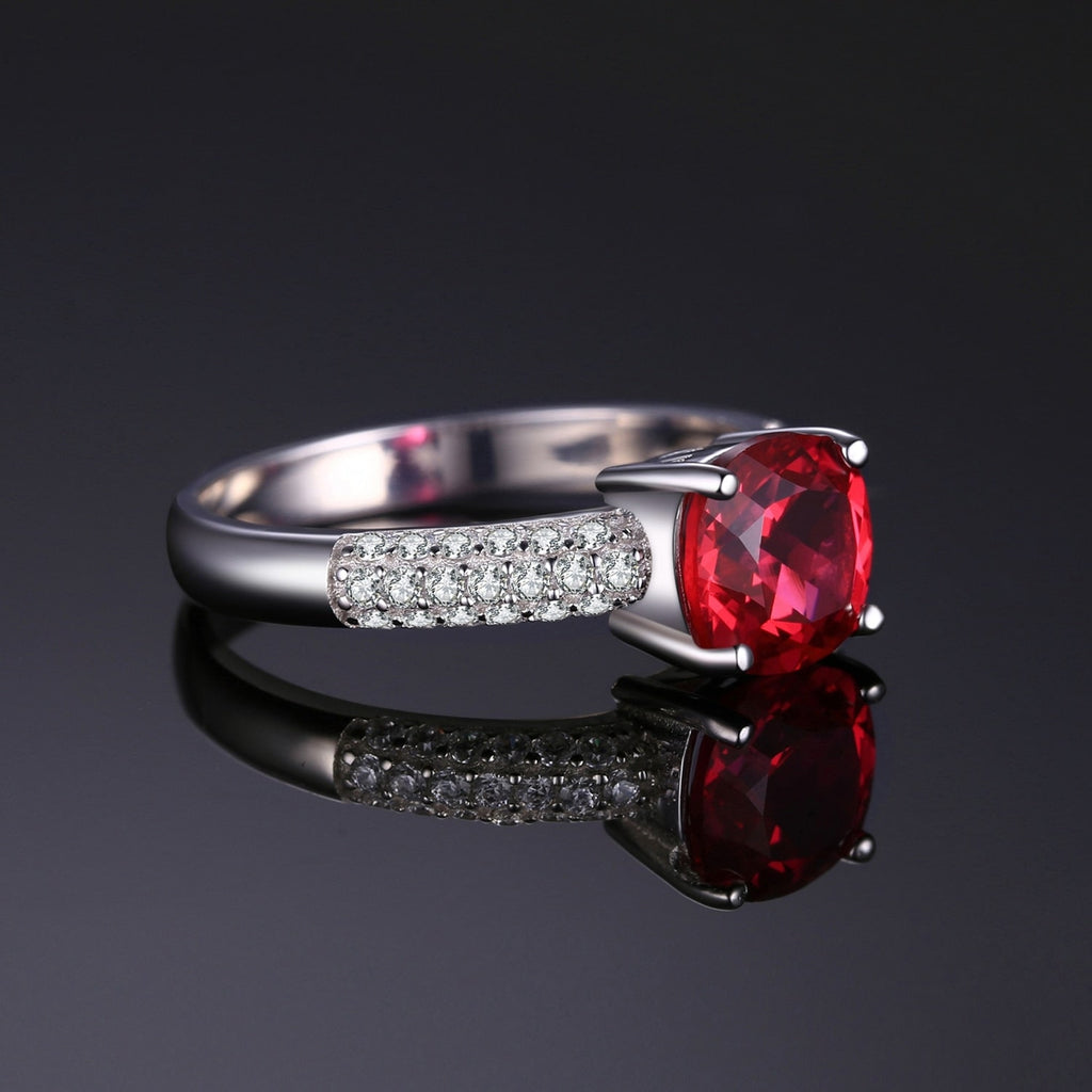 1.25 Carat Princess cut Ruby and Diamond Wedding Ring for Women in 14k  White Gold affordable ruby & diamond engagement ring : Amazon.ca: Clothing,  Shoes & Accessories