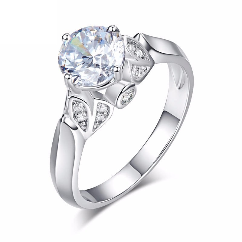 Simulated Diamond Engagement Ring