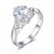 Vintage Verlobungsring Silber Diamant