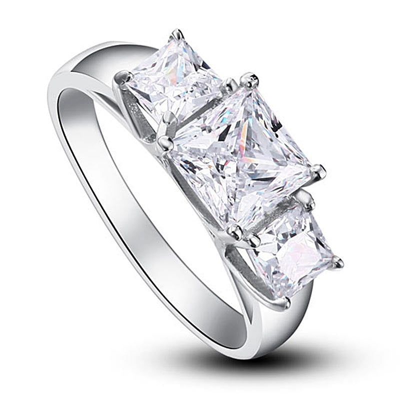 Simulated Diamond Trilogy Ring