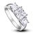 Симулиран диамантен трилогичен пръстен