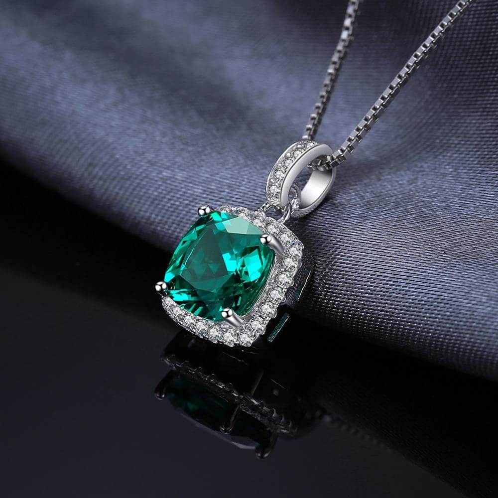 Buy Radiant Green Emerald Pendant Necklace - Brantashop