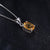Sterling Silver Citrine Pendant Necklace: Yellow Gemstone November Birthstone Pendant Necklace