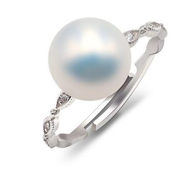 Real Elegant Pearle Ring White